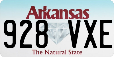 AR license plate 928VXE