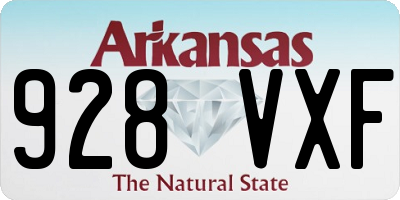 AR license plate 928VXF