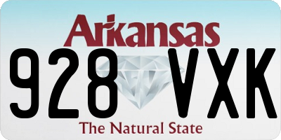 AR license plate 928VXK