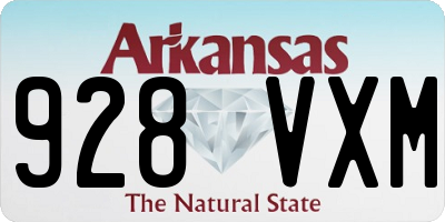 AR license plate 928VXM