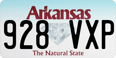 AR license plate 928VXP