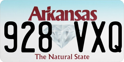 AR license plate 928VXQ