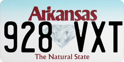 AR license plate 928VXT
