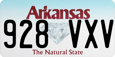 AR license plate 928VXV
