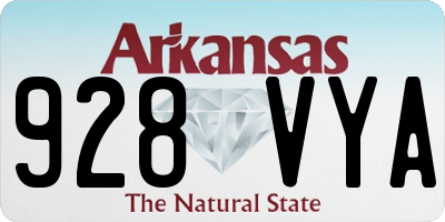 AR license plate 928VYA