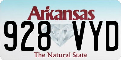 AR license plate 928VYD