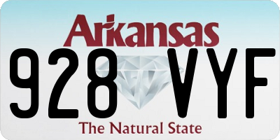 AR license plate 928VYF