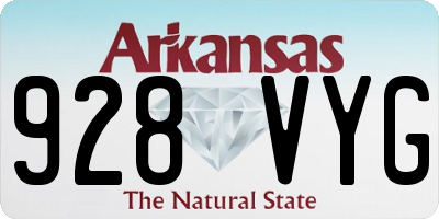 AR license plate 928VYG