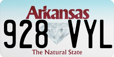 AR license plate 928VYL