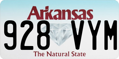 AR license plate 928VYM