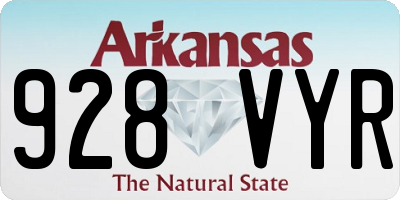 AR license plate 928VYR