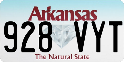AR license plate 928VYT