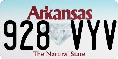 AR license plate 928VYV