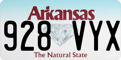 AR license plate 928VYX