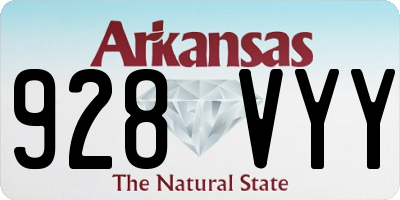 AR license plate 928VYY