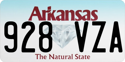 AR license plate 928VZA