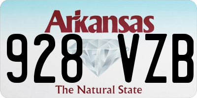 AR license plate 928VZB