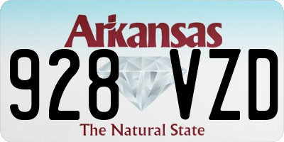 AR license plate 928VZD