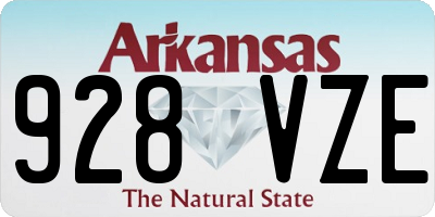 AR license plate 928VZE