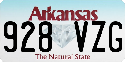 AR license plate 928VZG