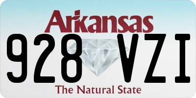 AR license plate 928VZI