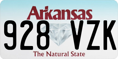 AR license plate 928VZK
