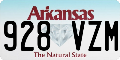 AR license plate 928VZM