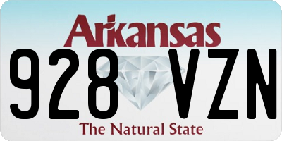 AR license plate 928VZN