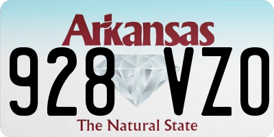 AR license plate 928VZO