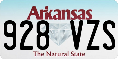 AR license plate 928VZS