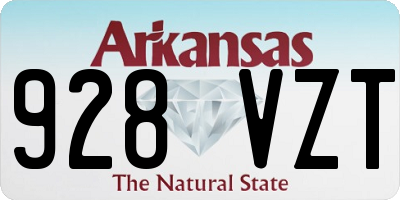 AR license plate 928VZT