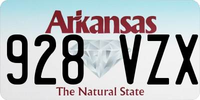 AR license plate 928VZX