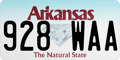 AR license plate 928WAA