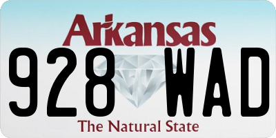 AR license plate 928WAD