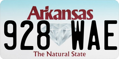 AR license plate 928WAE