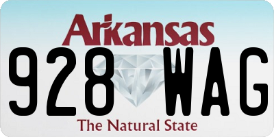 AR license plate 928WAG