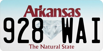 AR license plate 928WAI