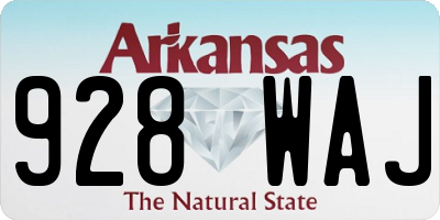 AR license plate 928WAJ