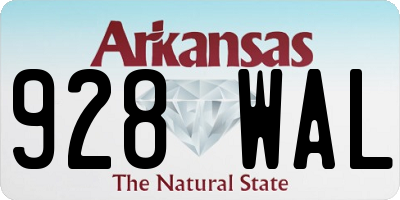 AR license plate 928WAL