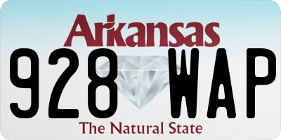 AR license plate 928WAP