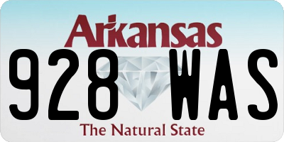 AR license plate 928WAS