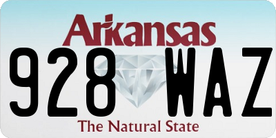 AR license plate 928WAZ