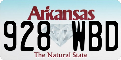 AR license plate 928WBD