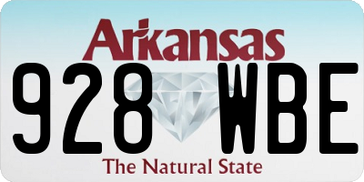 AR license plate 928WBE