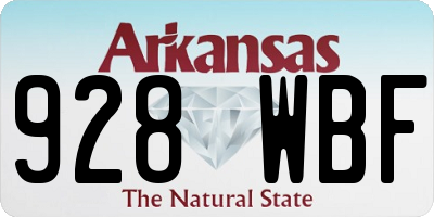 AR license plate 928WBF