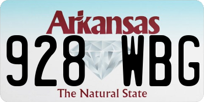 AR license plate 928WBG