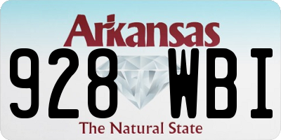 AR license plate 928WBI