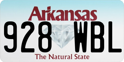 AR license plate 928WBL