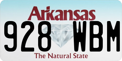 AR license plate 928WBM