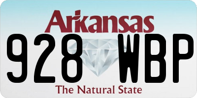 AR license plate 928WBP